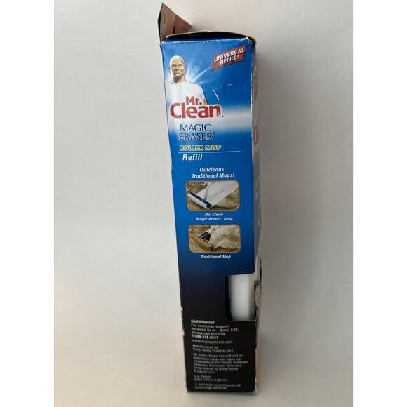 Mr Clean Magic Cleaning Eraser Blue and White Roller Mop Refill Type B Universal - Picture 7 of 9